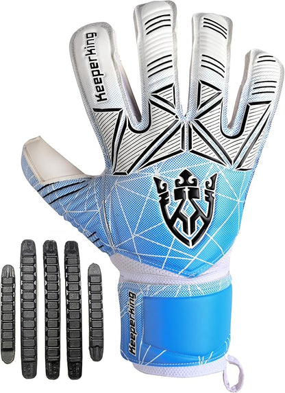 Soccer Goalie Goalkeeper Gloves for Kids Boys Youth & Adult,Latex Strong Grip Palms with Removable Finger Spines Protection Children Football Gloves for Training/Match(Sizes 5-10,6 Styles)
