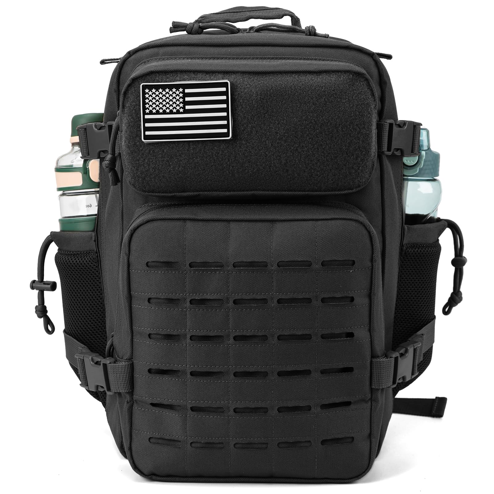 QT&QY 25L Military Tactical Backpacks For men Survival Army Laser cut Molle Daypack small EDC Bug