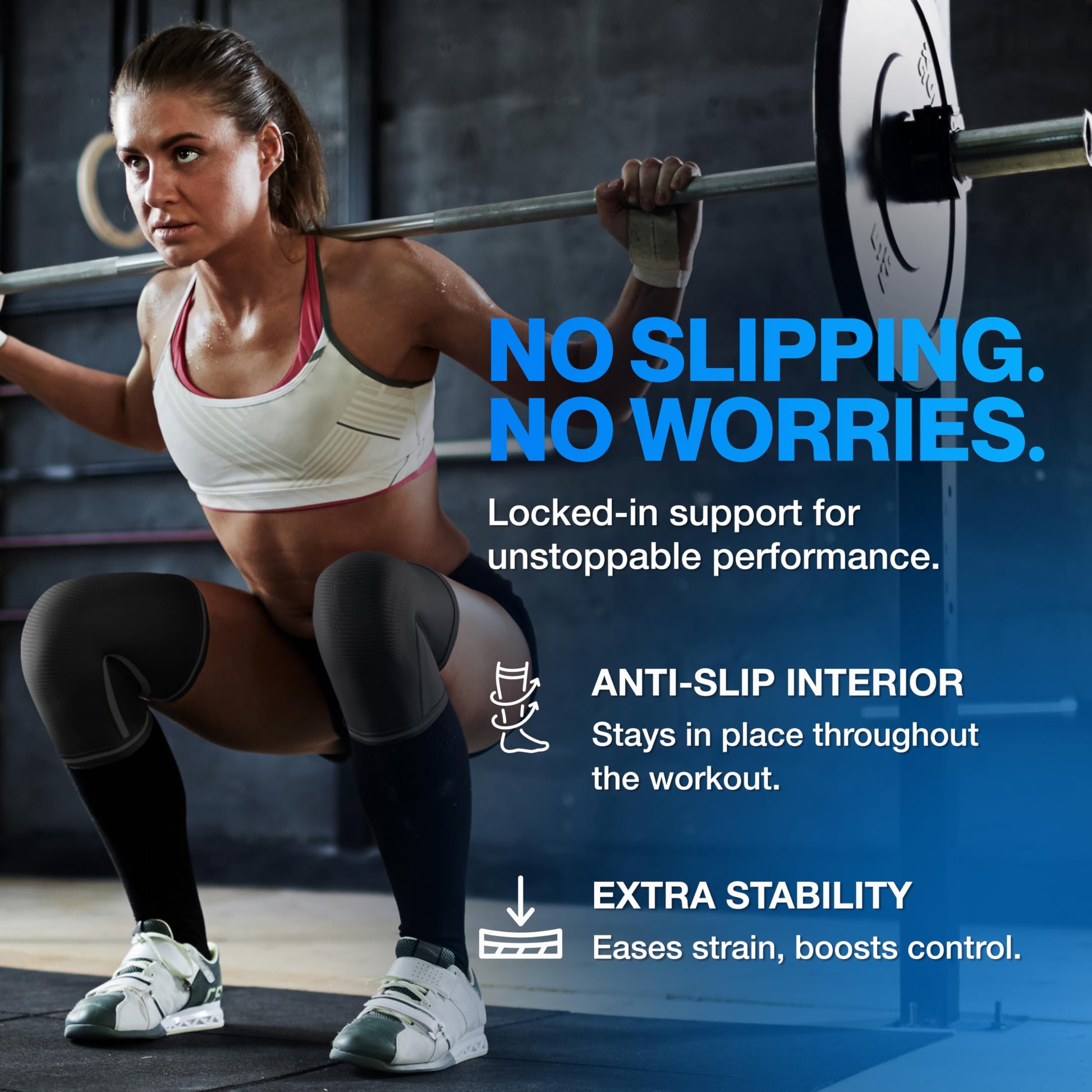 Modvel 7mm Neoprene Knee Sleeves for Men & Women Weightlifting & Powerlifting – Compression Knee