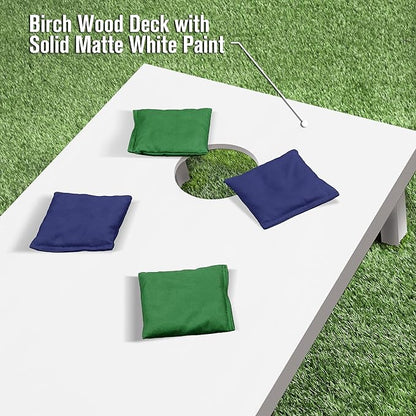 GoSports 4 ft x 2 ft Regulation Size Wooden Cornhole Boards Set - Includes Carrying Case and Over 100 Optional Bean Bag Colors