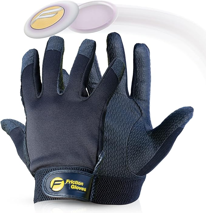 Disc Sports Gloves - Rubberized Palm and Fingers for Amazing Grip on All Your Throws - Perfect for Driving & Putting - Play Your Best in Any Weather