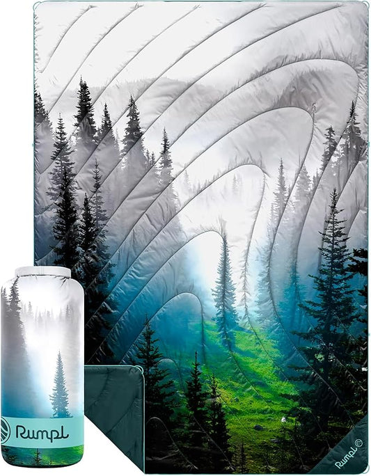 Rumpl Original Puffy Blanket - Warm, Water-Resistant Camping Blanket with 100% Recycled Synthetic