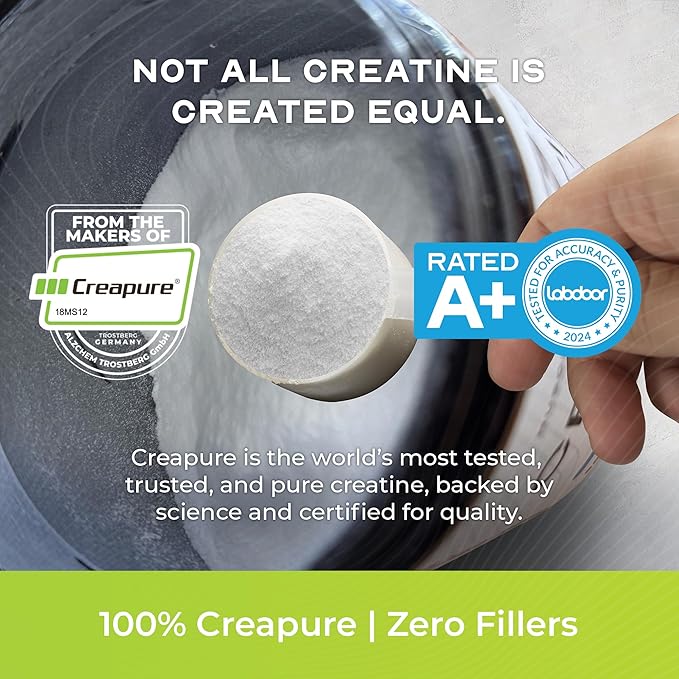 Muscle Feast Creapure Creatine Monohydrate Powder, Vegan Keto Friendly Gluten-Free Easy to Mix, Muscle Recovery Supplement, Creatine for Muscle Growth, Flavored Creatine, Natural Green Apple, 300g