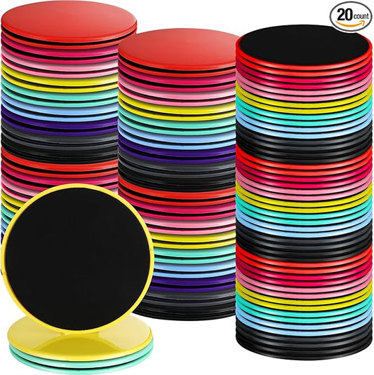 Jenaai Core Sliders Bulk Exercise Glider Discs Gifts for Group Training Classes Fitness Slider