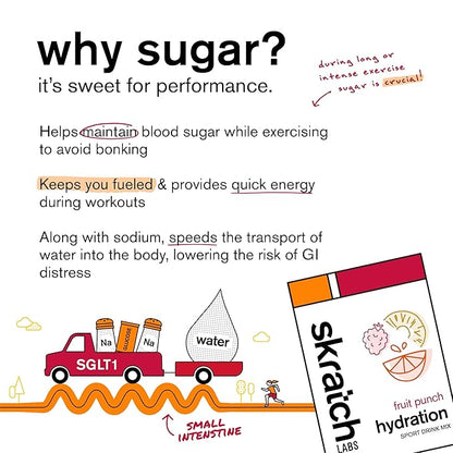 Skratch Labs Hydration Powder | Sport Drink Mix | Electrolytes Powder for Exercise, Endurance, and Performance | Fruit Punch | 20 Servings | Non-GMO, Vegan, Kosher