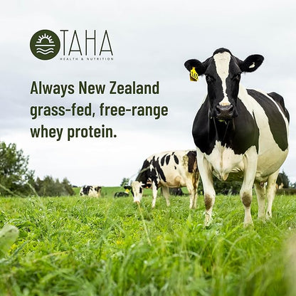Taha Health & Nutrition Mind + Body Protein Blend ??German Chocolate | 25g Protein from Whey & Collagen + 400mg Milk Phospholipids | Grass-Fed, Free-Range New Zealand Dairy | 2LB