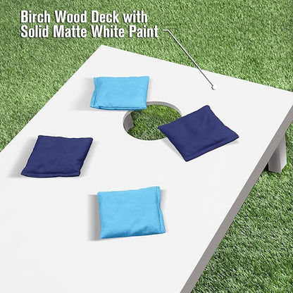 GoSports 4 ft x 2 ft Regulation Size Wooden Cornhole Boards Set - Includes Carrying Case and Over 100 Optional Bean Bag Colors