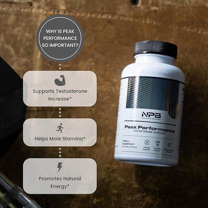 Nature's Pure Blend Peak Performance ??Testosterone Supplement for Men with D-Aspartic Acid, Ashwagandha & DIM ??Mens Prostate Health Support, Muscle Strength & Energy ??Prostate Supplement