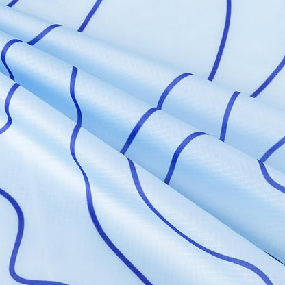 110''×118'' Beach Blanket for 2-8 Adults, Polyester Waterproof Sandproof Beach Mat with 4 Stakes & Storage Bag, Oversized Compact Foldable Blue Outdoor Pocket Blanket for Picnic, Travel, Camping