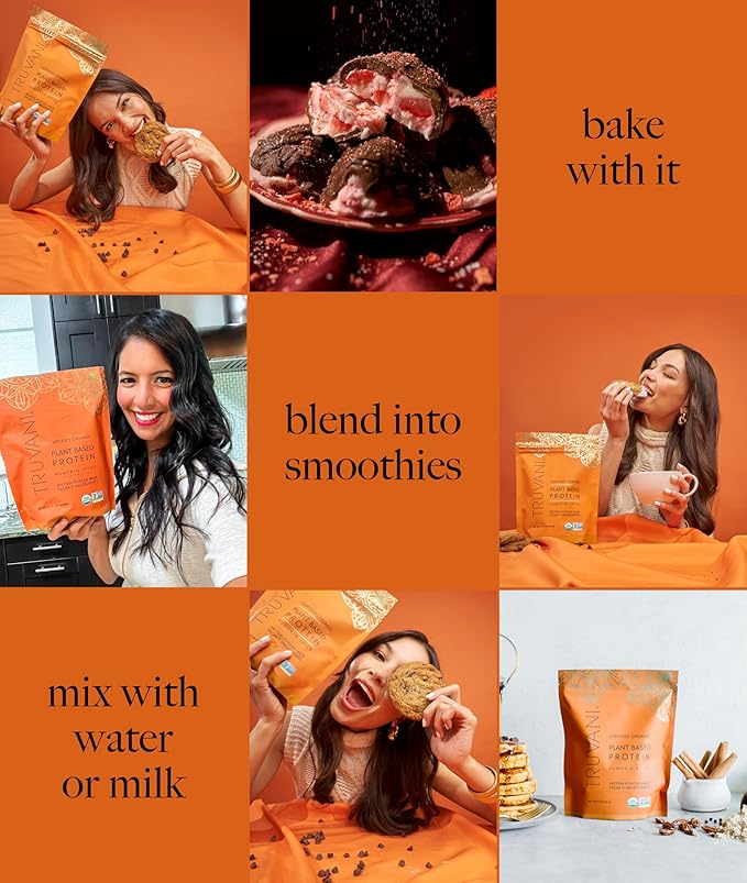 Truvani Vegan Pea Protein Powder | Pumpkin Spice | 20g Organic Plant Based Protein | 10 Servings | Keto | Gluten & Dairy Free | Low Carb | No Added Sugar