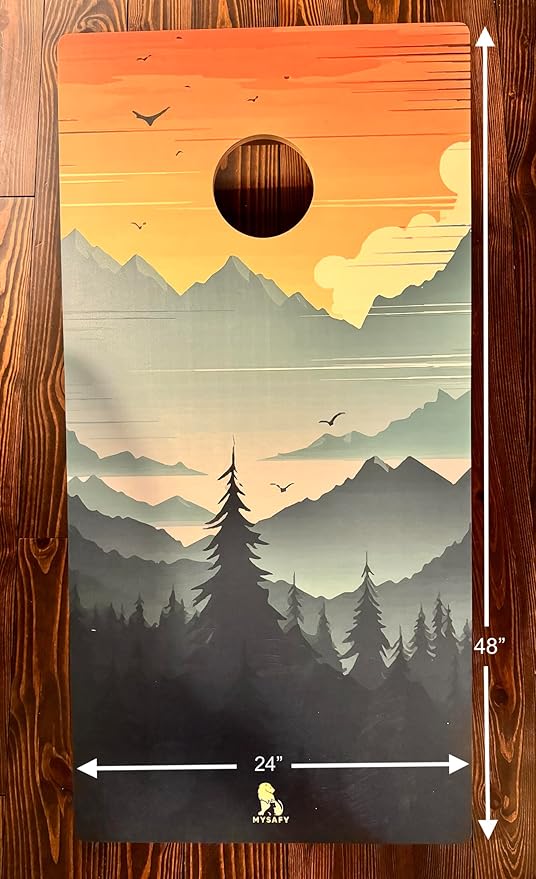 Solid Wood Cornhole Board Set 2 Boards with Bean Bags by Mysafy