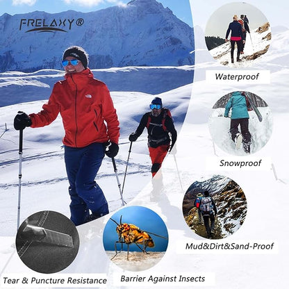 Frelaxy Leg Gaiters Ultra HIGH-Performance Hunting Gaiters, 100% Waterproof Hiking Gaiters with Upgraded Rubber Foot Strap, Adjustable Snow Boot Gaiters