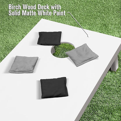 GoSports 4 ft x 2 ft Regulation Size Wooden Cornhole Boards Set - Includes Carrying Case and Over 100 Optional Bean Bag Colors