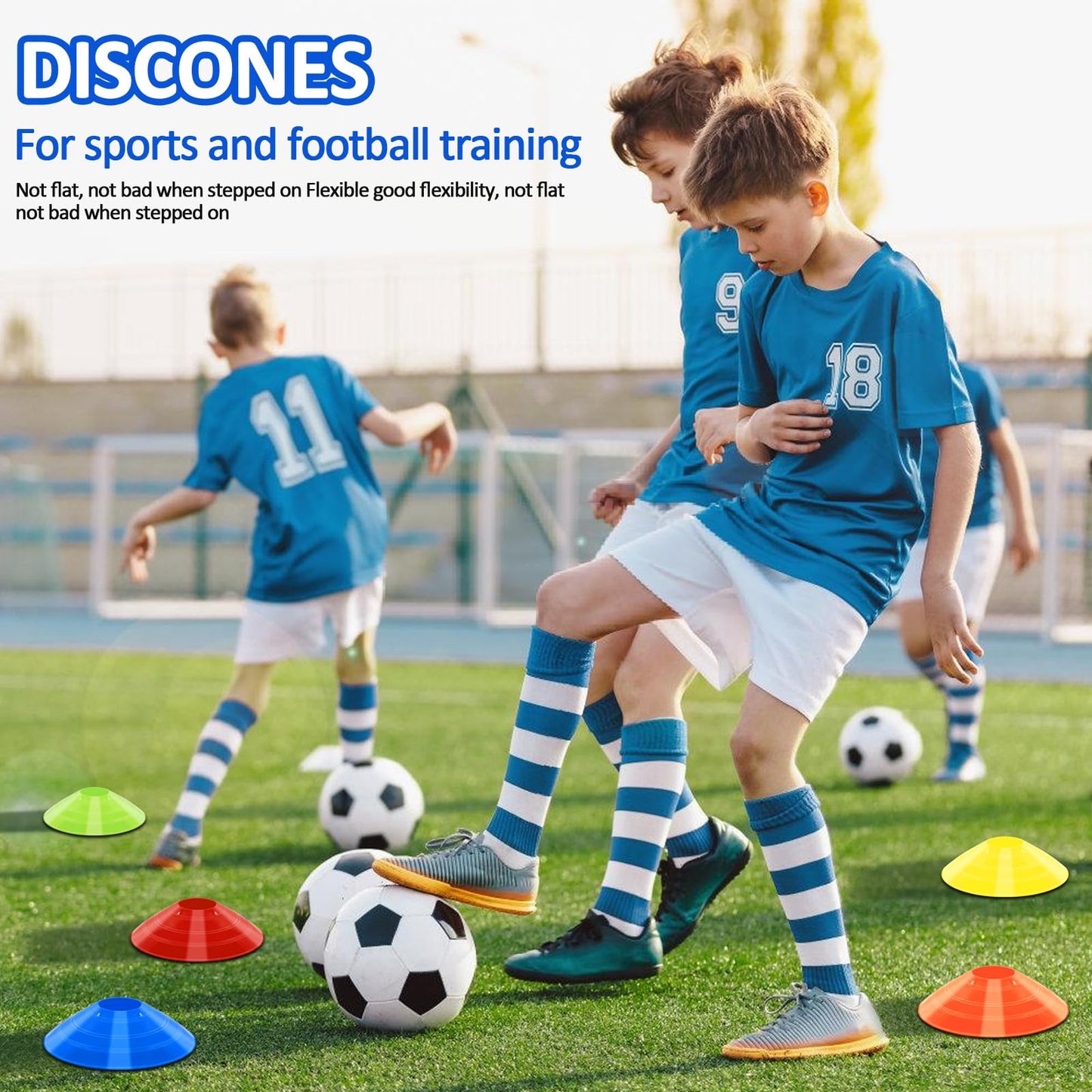 Jyongmer 15 PCS Disc Cones Training Cones with Carry Bag