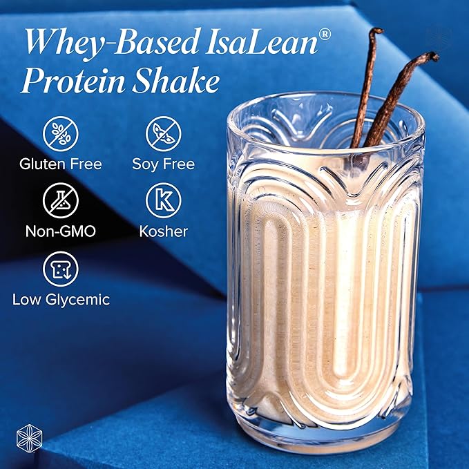 IsaLean Protein Shake Complete Superfood Meal Replacement for Maintaining Healthy Weight and Lean Muscle Growth with 24 Vitamins and Minerals-29.6 oz - 14 Meal Canister Natural Creamy Vanilla