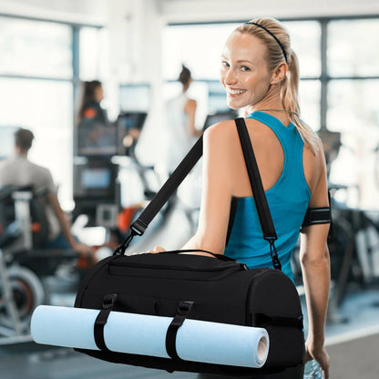 MIYCOO Gym Bag with Shoes Compartment, Duffle Bag, Backpack with Wet Pocket