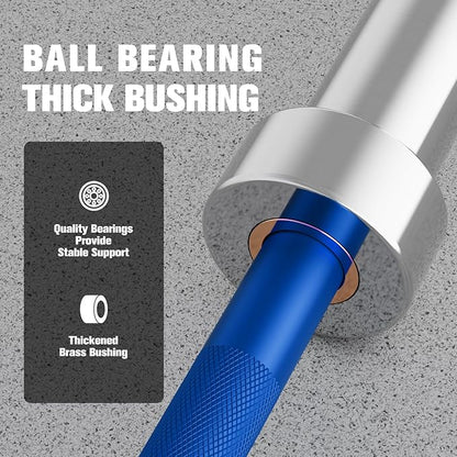 RITFIT Olympic Barbell 4ft/4.8ft/6ft - 2 Inch Weight Bar for Strength Training, Weightlifting, Squat, Deadlift, Bench Press, Curl, Overhead Press - 350lbs/500lbs Capacity