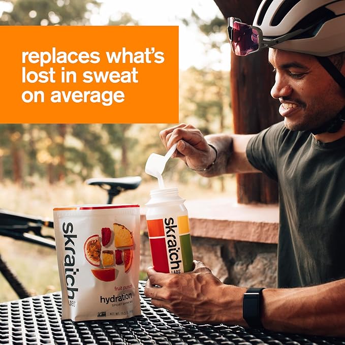 Skratch Labs Hydration Powder | Sport Drink Mix | Electrolytes Powder for Exercise, Endurance, and Performance | Fruit Punch | 60 Servings | Non-GMO, Vegan, Kosher