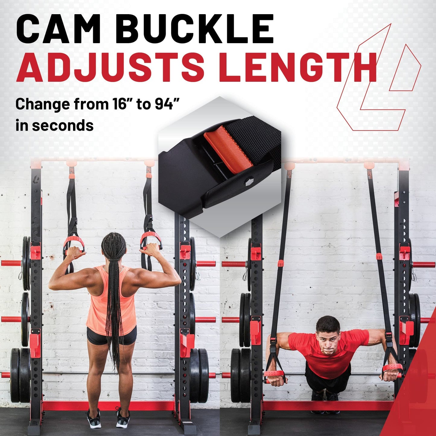 Lifeline Jungle Gym XT Body Weight Suspension Trainer System – Patented Split Anchor, Full-Body