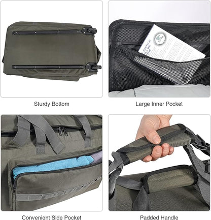 REDCAMP 85L/120L/140L Foldable Duffle Bag with Wheels, Large Travel Duffel Bag