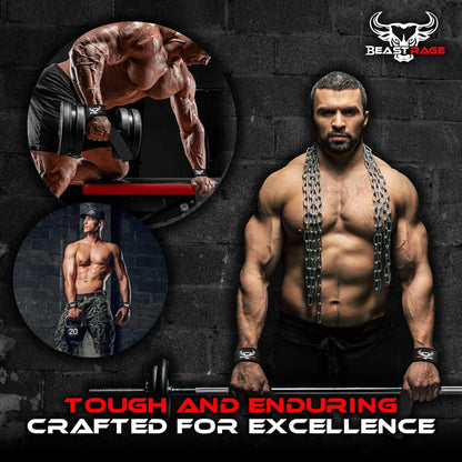 BEAST RAGE Lifting Wrist Straps for Weightlifting, Straps Gym Grip Power Workouts Lifting Straps