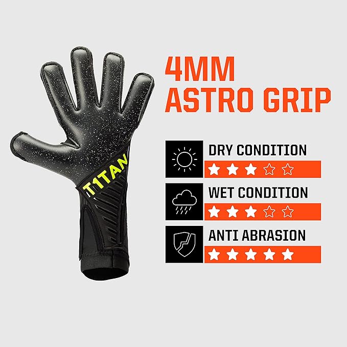 T1TAN Alien Galaxy Goalkeeper Gloves - Professional Soccer Goal Keeper Gloves for Youth, Men & Women - Size 6-11