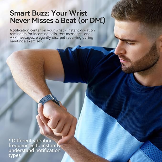 Smart Bracelet with Blood Oxygen/Blood Pressure Monitor, 60-Day Battery Health Fitness Tracker with 2 Bands,Lifetime Membership,Activity Tracking Heart Rate Sleep Monitor for Android iOS