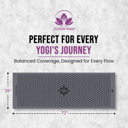 Clever Yoga Hot Yoga Mat Towel – Non-Slip Grip for Hot Yoga, Sweat Absorbent, Honeycomb Silicone