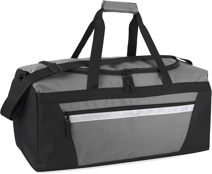40 Liter, 22 Inch Reflective Duffle Bag with Shoulder Strap for Men, Women, Travel