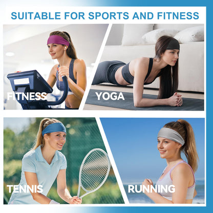 Sukeen Cooling Headbands for Women 4 Pack, Instant Cooling, Moisture Wicking Non-Slip Sweatbands