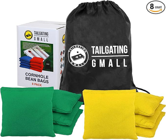 Cornhole Bags Set of 8 Regulation Professional Corn Hole Bean Bags Weather Resistant for Tossing
