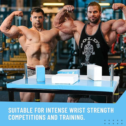 INNOLIFE Arm Wrestling Battle Table with Wrist Rope, Arm Strength Training Equipment Competition Training Arm Wrestling Table for Use in Home Gym, Blue