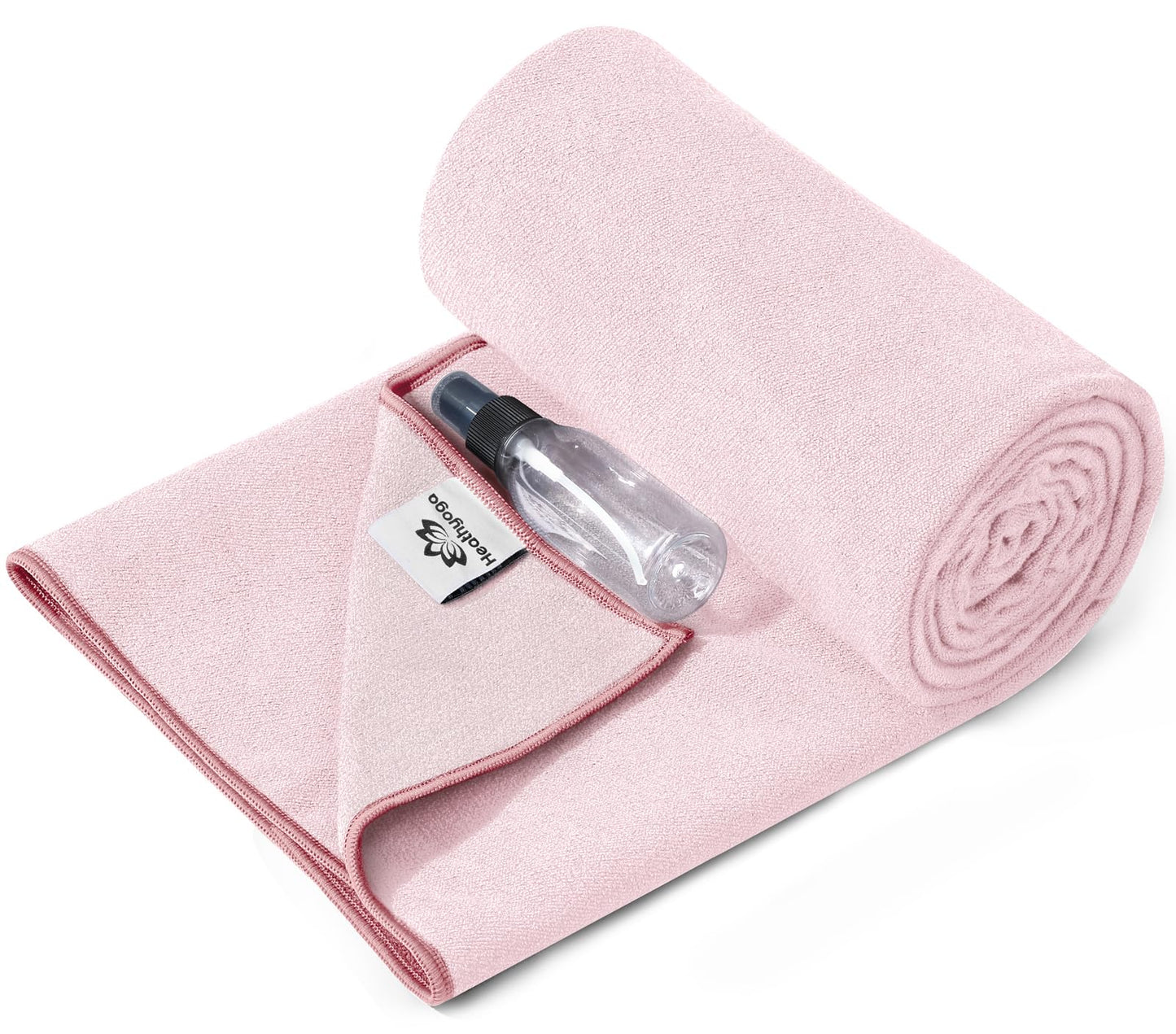 Heathyoga Yoga Mat Towel Non Slip for Hot Yoga Towel with Silicone Grip & Free Spray Bottle