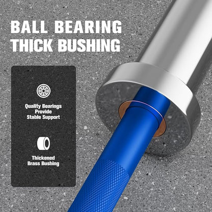 RITFIT Olympic Barbell 4ft/4.8ft/6ft - 2 Inch Weight Bar for Strength Training, Weightlifting, Squat, Deadlift, Bench Press, Curl, Overhead Press - 350lbs/500lbs Capacity