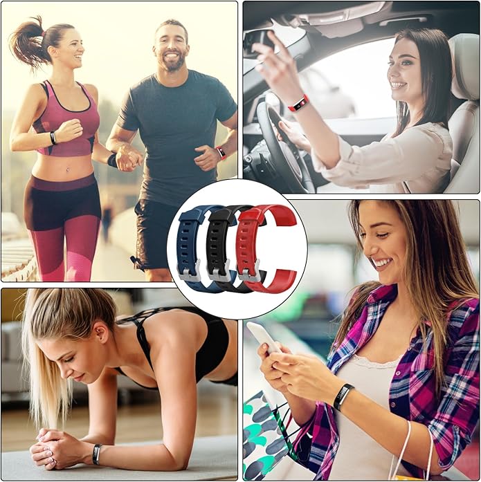 Watch Bands Replacement for ID115plus HR, Very Fit Pro Activity Fitness Tracker Wrist Bands Set, Multicolor Veryfitpro Smart Watch Strap Replacements