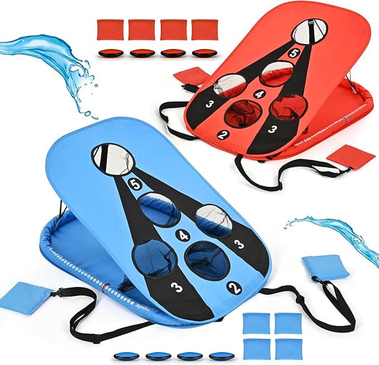 ropoda Pool Cornhole Board Set, 3ft x 2ft Corn Hole Games for Adults, Cornhole Set Floating, Pool