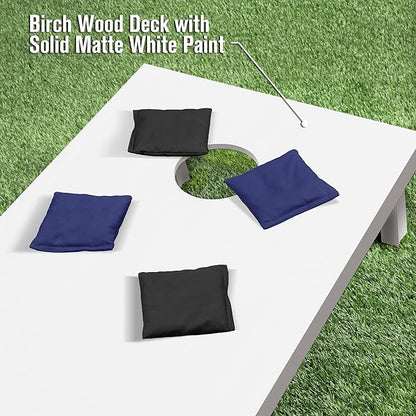 GoSports 4 ft x 2 ft Regulation Size Wooden Cornhole Boards Set - Includes Carrying Case and Over 100 Optional Bean Bag Colors