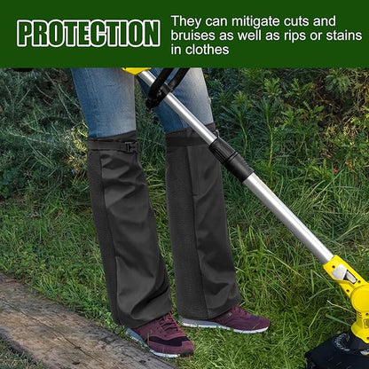Tlswshsy 2Pcs Lawn Care Leg Gaiters, Breathable Leg Guard for Trimming, Adjustable Garden Trimming Leg Chaps for Men and Women Landscaping Farm Working Outdoor Hunting Hiking