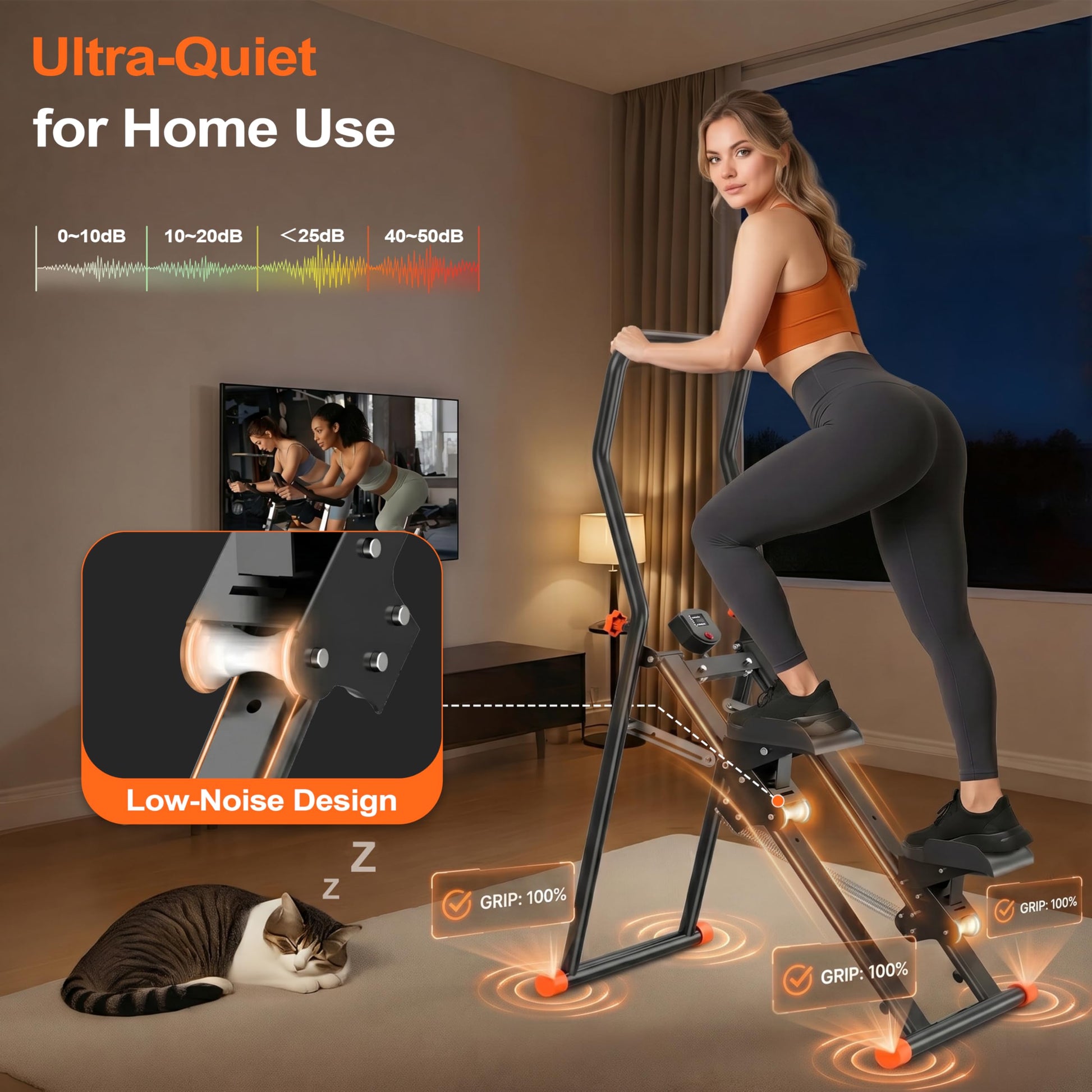 EPHESPORT Stair Stepper for Home with 3-Level High-Tension Resistance