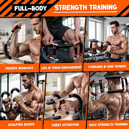 Twister Arm Trainer for Men - Adjustable 3-Level Resistance (60-110 lbs) Chest Exerciser, Arm Trainer & Home Gym Workout Equipment for Biceps, Triceps, Shoulders & Chest