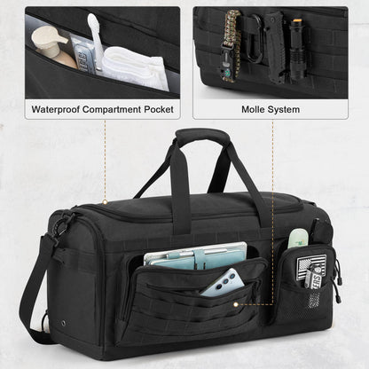 G4Free 3-in-1 Duffle Bag Travel Gym Sports, Large Tactical Duffel Backpack