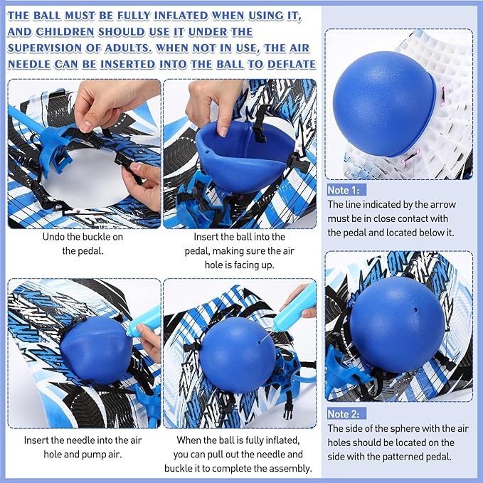 Layhit 2 Pcs Pogo Jumper with Handle for Kids Pump Pogo Ball Stick Jumper Balance Bounce Ball with Pump and Strong Grip for Adults Teen Indoor Outdoor