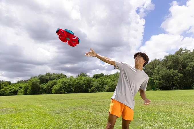 WAHU Phlat Ball Classic Flying Saucer Ball Toy for Kids Ages 5+, Collapsible Time Delay Frisbee Flying Disc Toy, Throw a Disc Catch a Ball, Blue