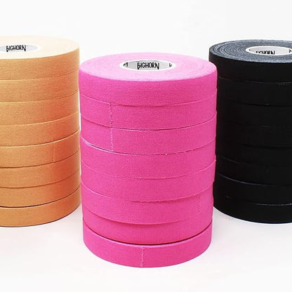 Bighorn Athletics Pro Series Jiu-Jitsu Finger Tape, 8-Rolls with Tin Holder, Enhanced Strength, Residue-Free (0.5-Inch, Pink)