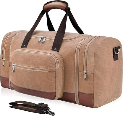 Dimayar Expandable Duffle Bag for Men, 50L Large-Capacity Weekender, Water-Resistant Mens Duffle Bags for Traveling, Lightweight & Durable Overnight Carry-On, Versatile Gym and Travel Bag