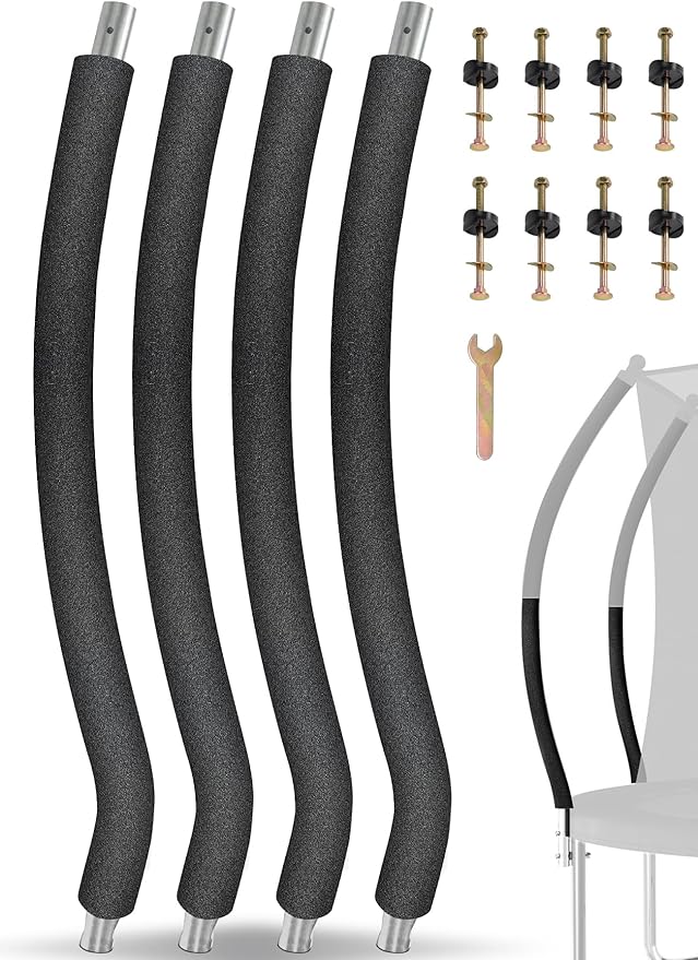 Trampoline Poles Replacement for Skywalker Or Jumpzylla,Galvanized Trampoline Enclosure Pole for Skywalker or Jumpzylla,Replace Parts#4201 4202 4135 OR for Jumpzylla 8ft 10ft&12ft 14ft