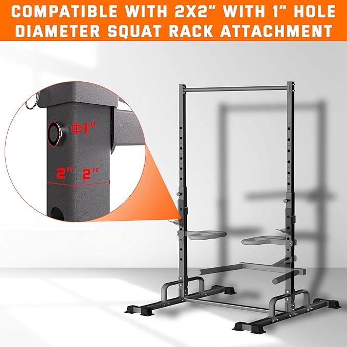 Pull Up Station, Adjustable Pull Up Bar Free Standing Power Racks, Multifunctional Heavy Duty Steel Pull Up Tower, For 2×2" with 1??Hole Size Squat Rack Accessories, Support 600 LBS Capacity