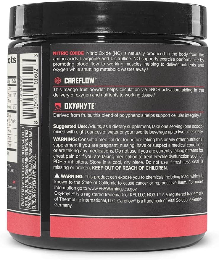 ONNIT Total Nitric Oxide Exercise Performance Powder, Harvest Fruit Punch Flavor, Caffeine-Free Dietary Supplement to Support Muscle Growth and Recovery with NO3-T Arginine Nitrate, 20 Servings