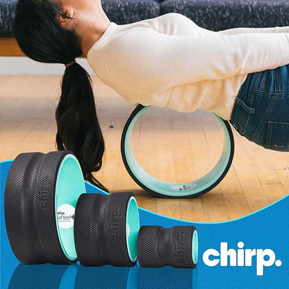 Chirp Wheel Foam Roller ??Targeted Back & Neck Relief, Lumbar Spine Stretcher, Spinal Decompression Back Stretcher, Massage Roller with Density Foam for Physical Therapy, Supports 500lbs, 3-Pack Mint
