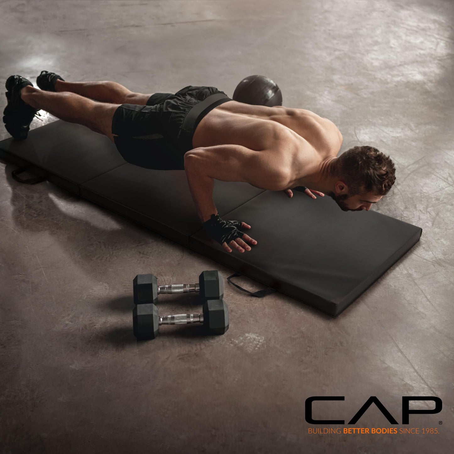 CAP Barbell Folding Exercise Mat – Durable, Anti-Tear, Thick Padding for Fitness, Aerobics